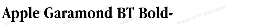Apple Garamond BT Bold字体转换